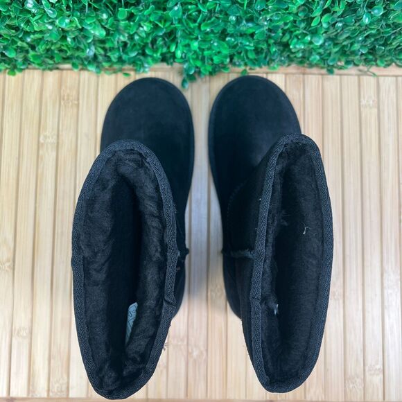 Koolaburra by UGG Koola Short Black Suede Fur Boots Womens Size 7 - Picture 4 of 10